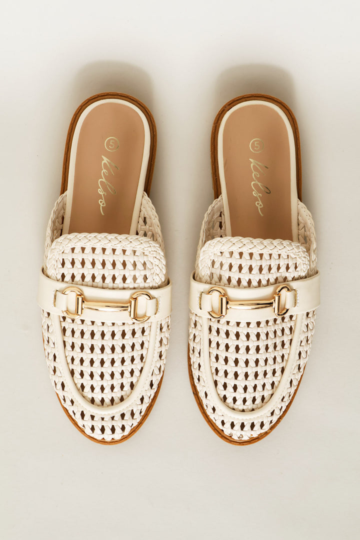 Open Weave Mule - Off White