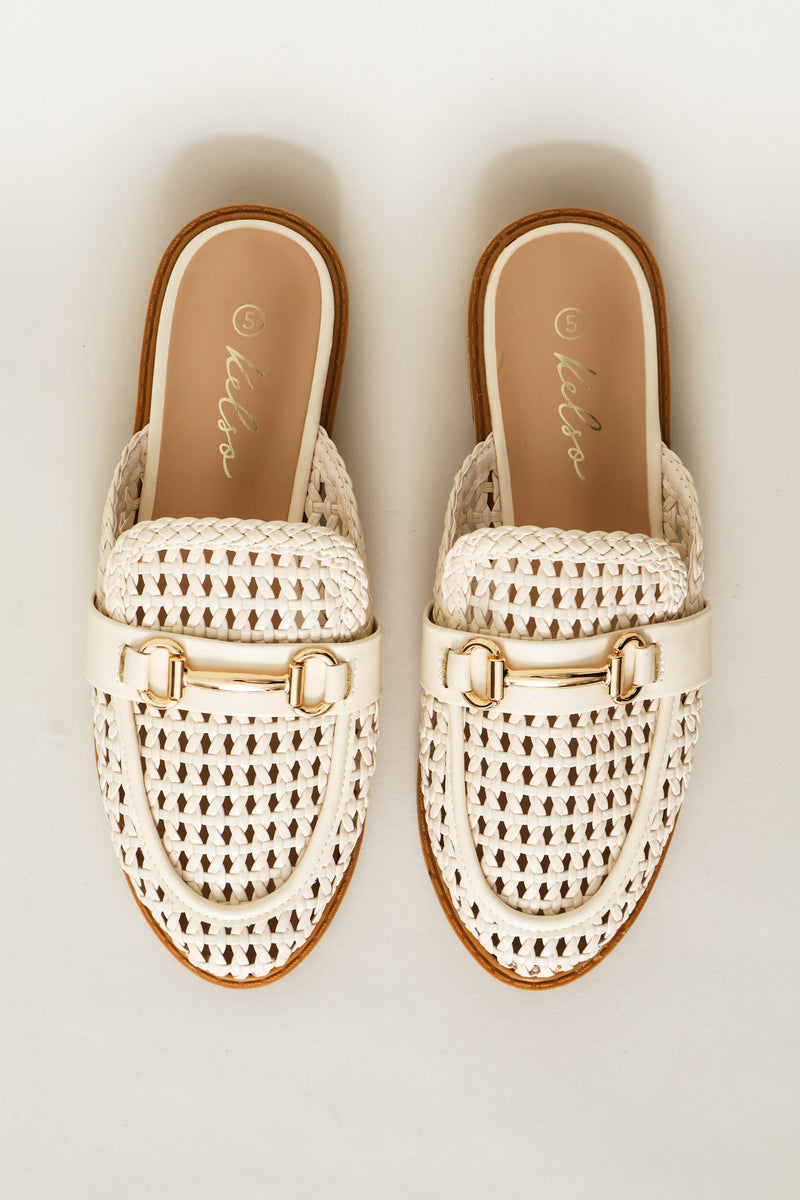 Open Weave Mule - Off White