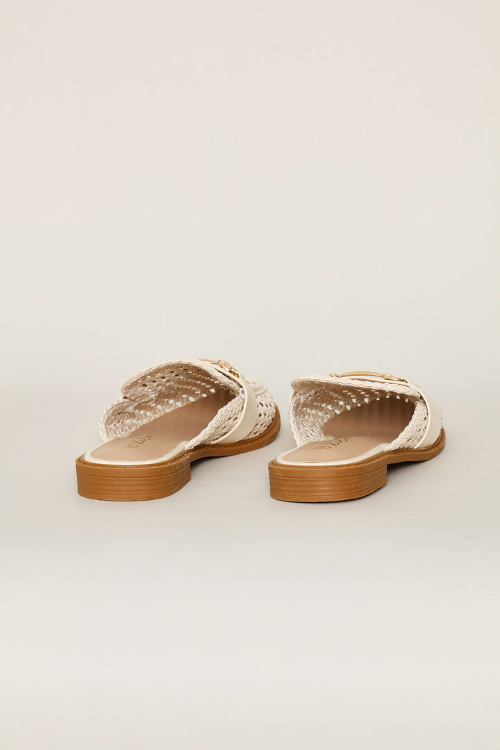 Open Weave Mule - Off White