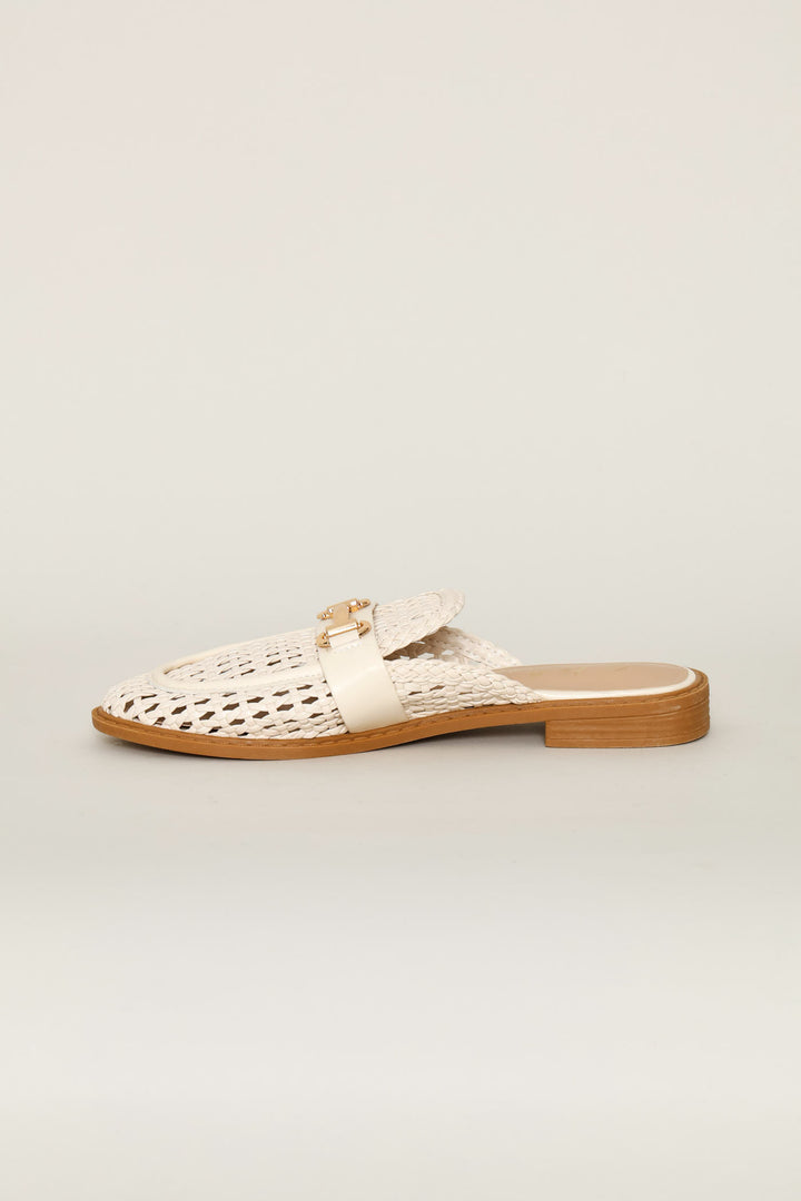 Open Weave Mule - Off White