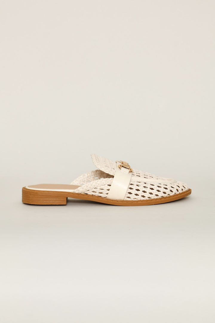 Open Weave Mule - Off White
