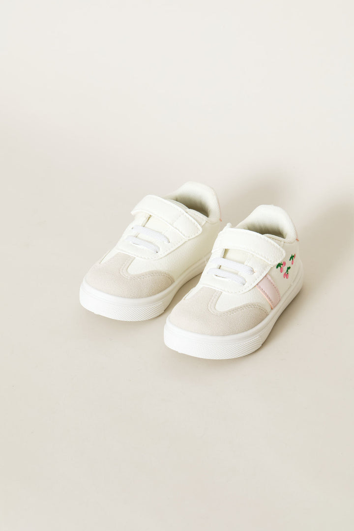 Baby Girls Cherry Sneaker - Light Pink/White