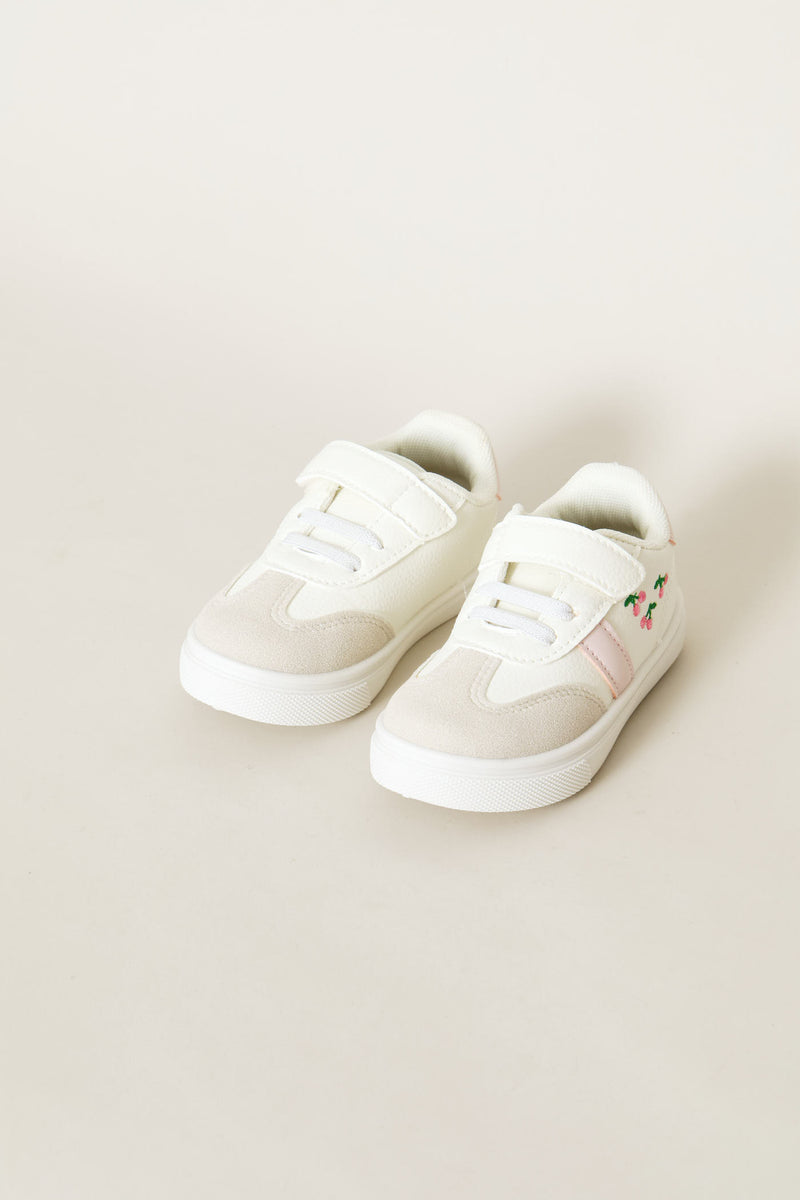 Baby Girls Cherry Sneaker - Light Pink/White