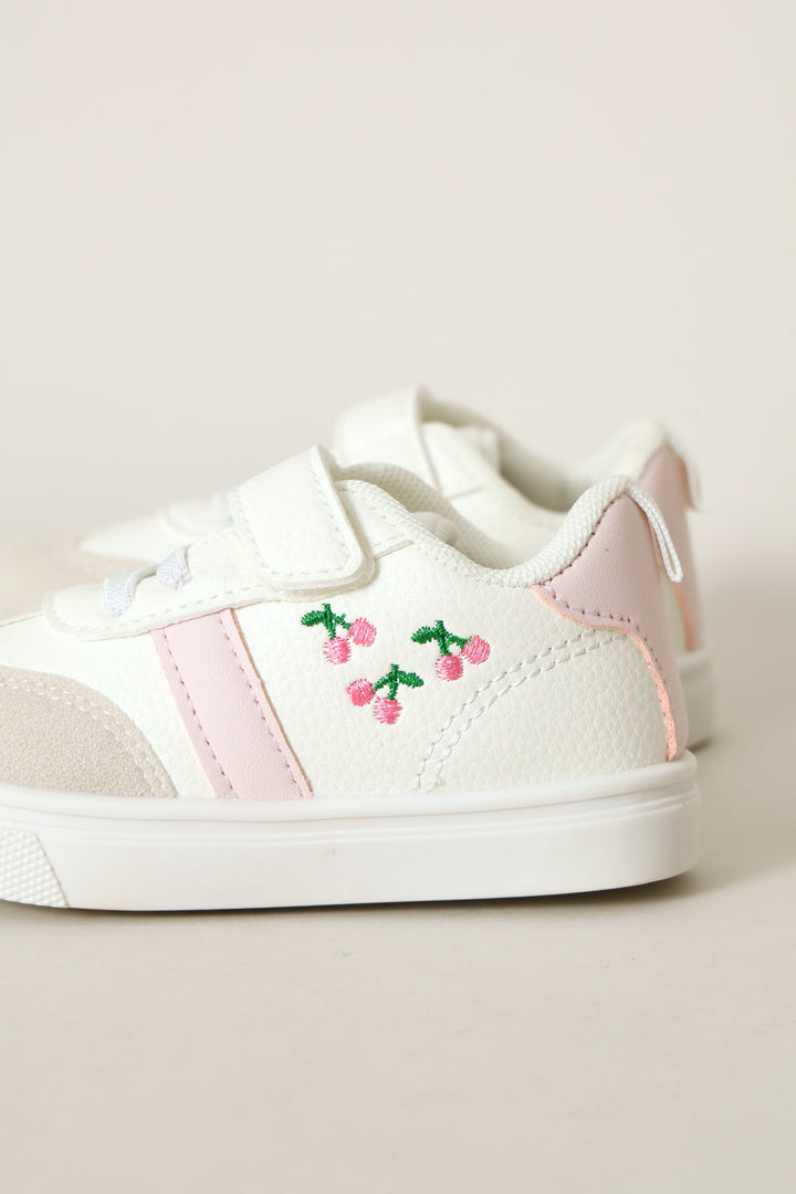Baby Girls Cherry Sneaker - Light Pink/White