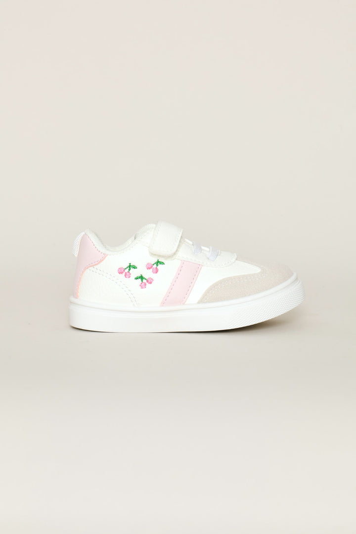 Baby Girls Cherry Sneaker - Light Pink/White