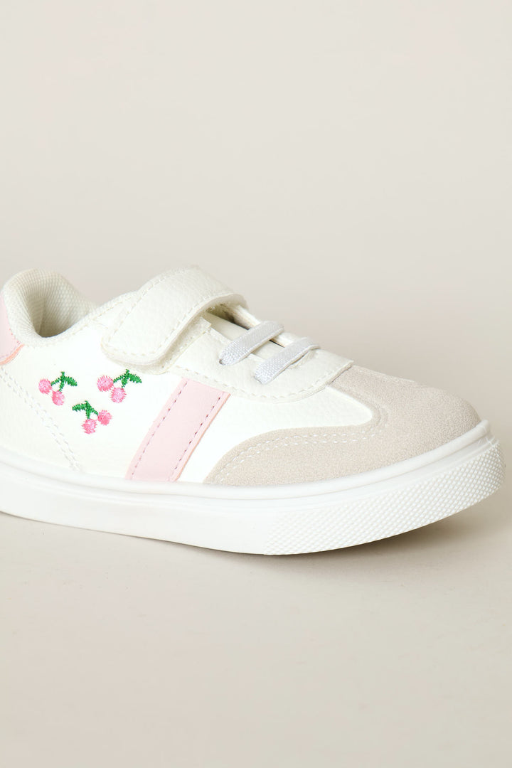 Baby Girls Cherry Sneaker - Light Pink/White