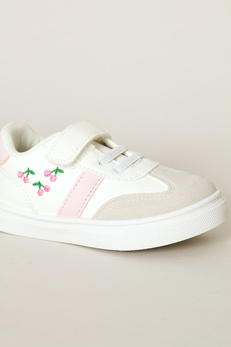 Baby Girls Cherry Sneaker - Light Pink/White