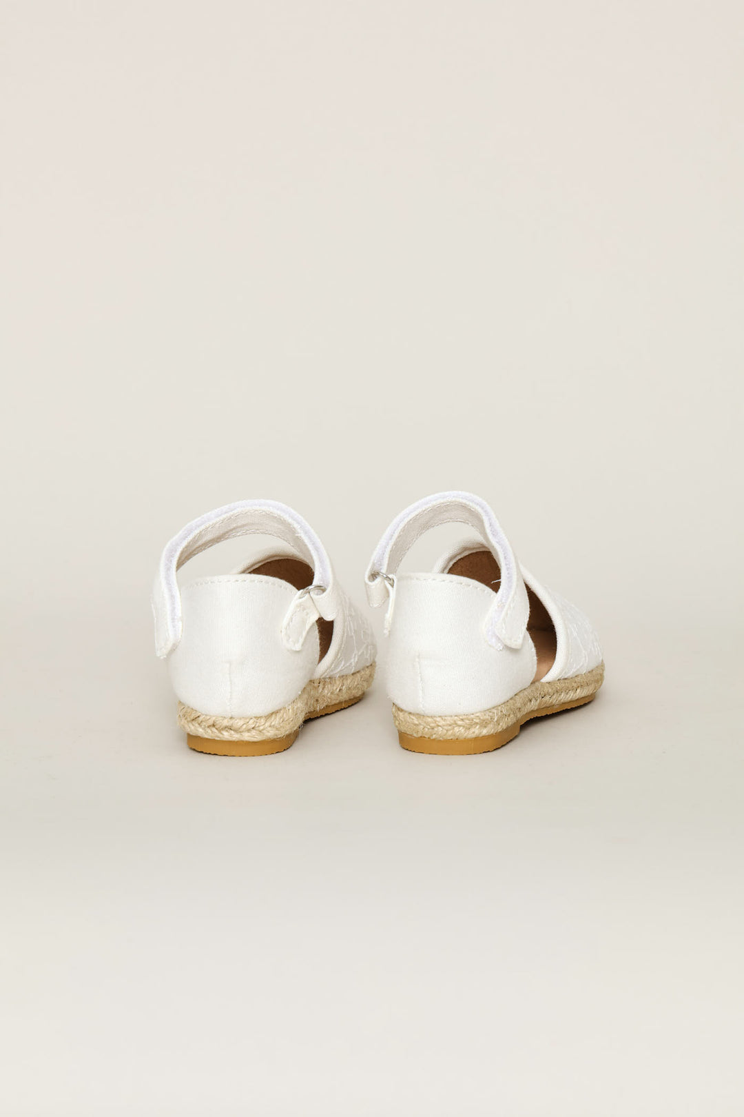 Pre-Girls Floral Espadrille Pump - White