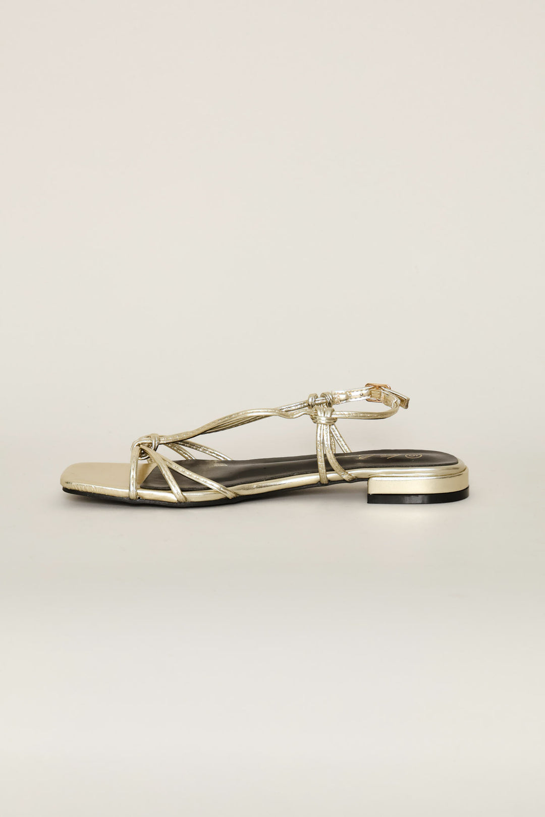 Strappy Knotted Sandal - Gold