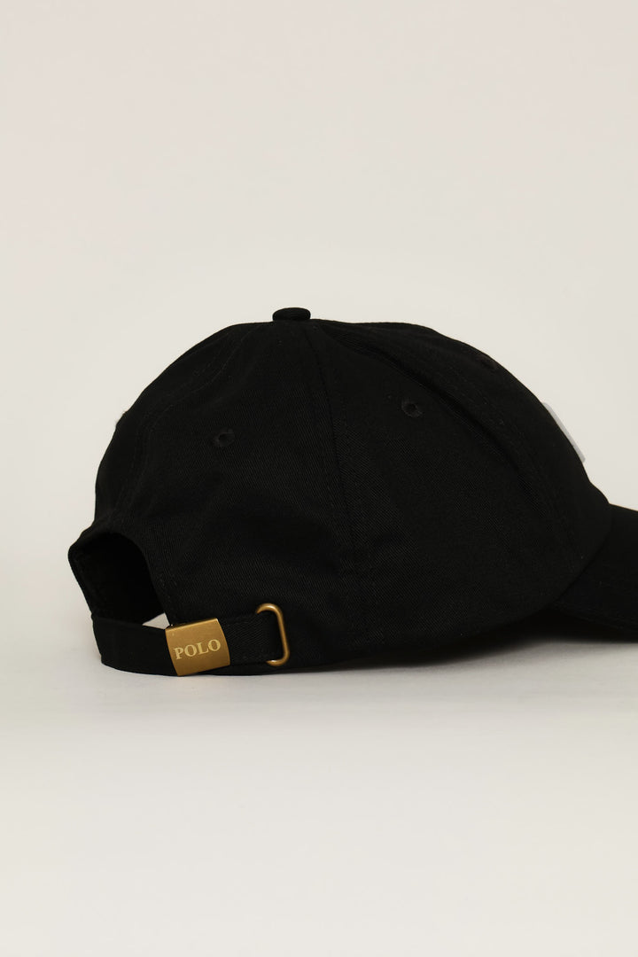 6 Panel Badge Peak - Black