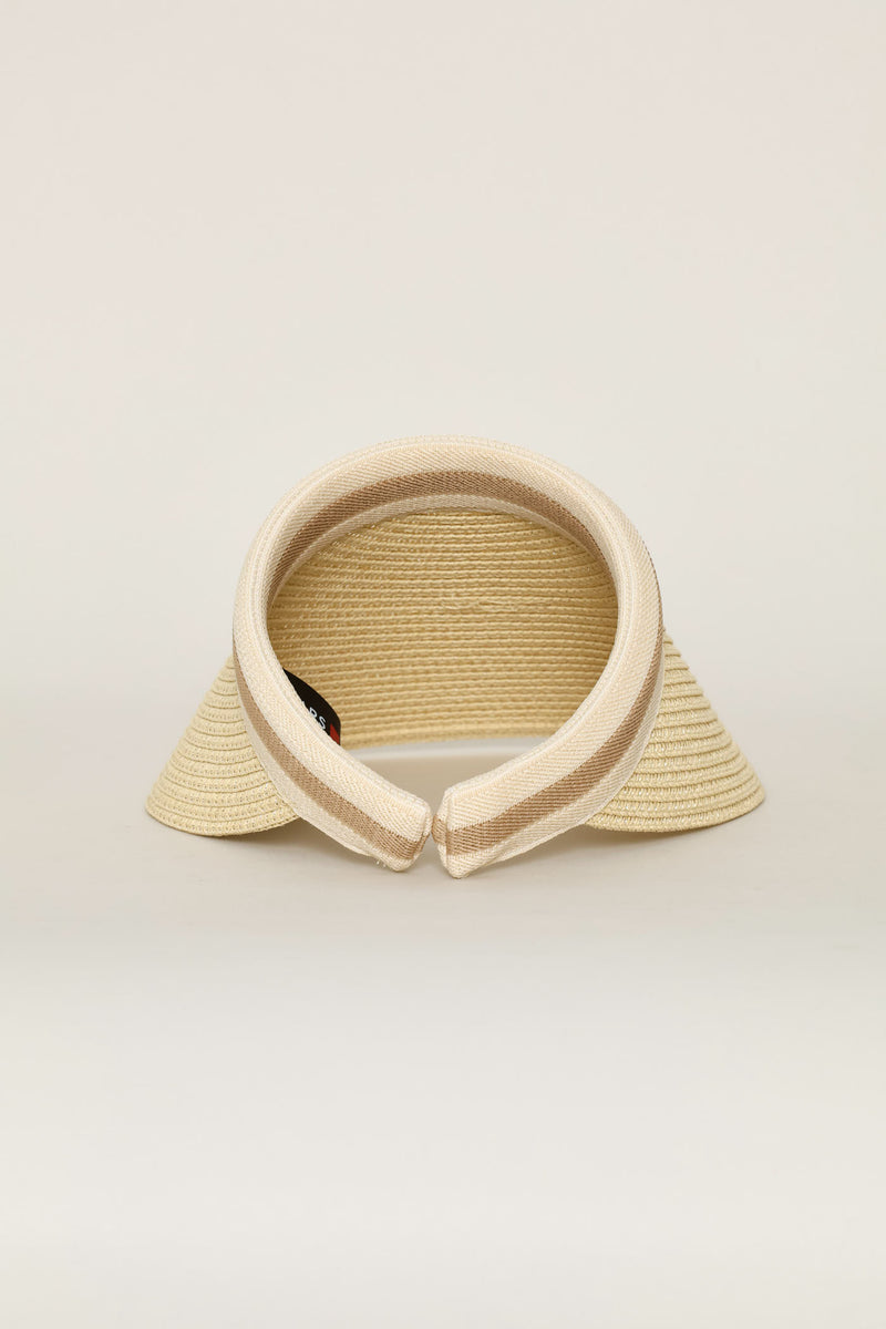 Stripe Visor - Tan