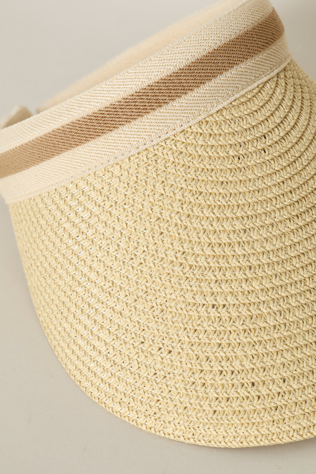 Stripe Visor - Tan