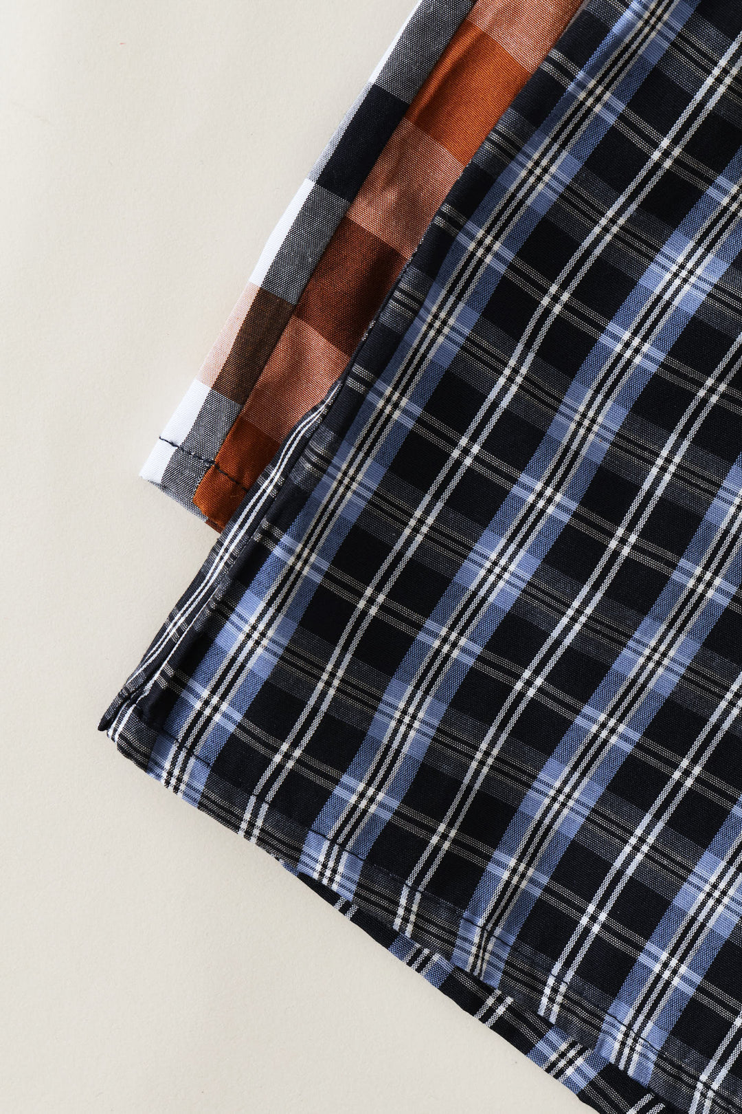 3 Pack Check Poly Woven Boxers - Multi