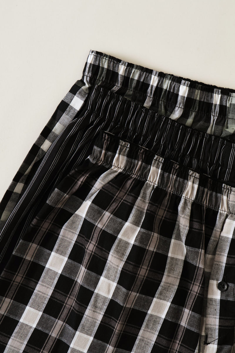 Mini Check Boxy Shirt - Stone