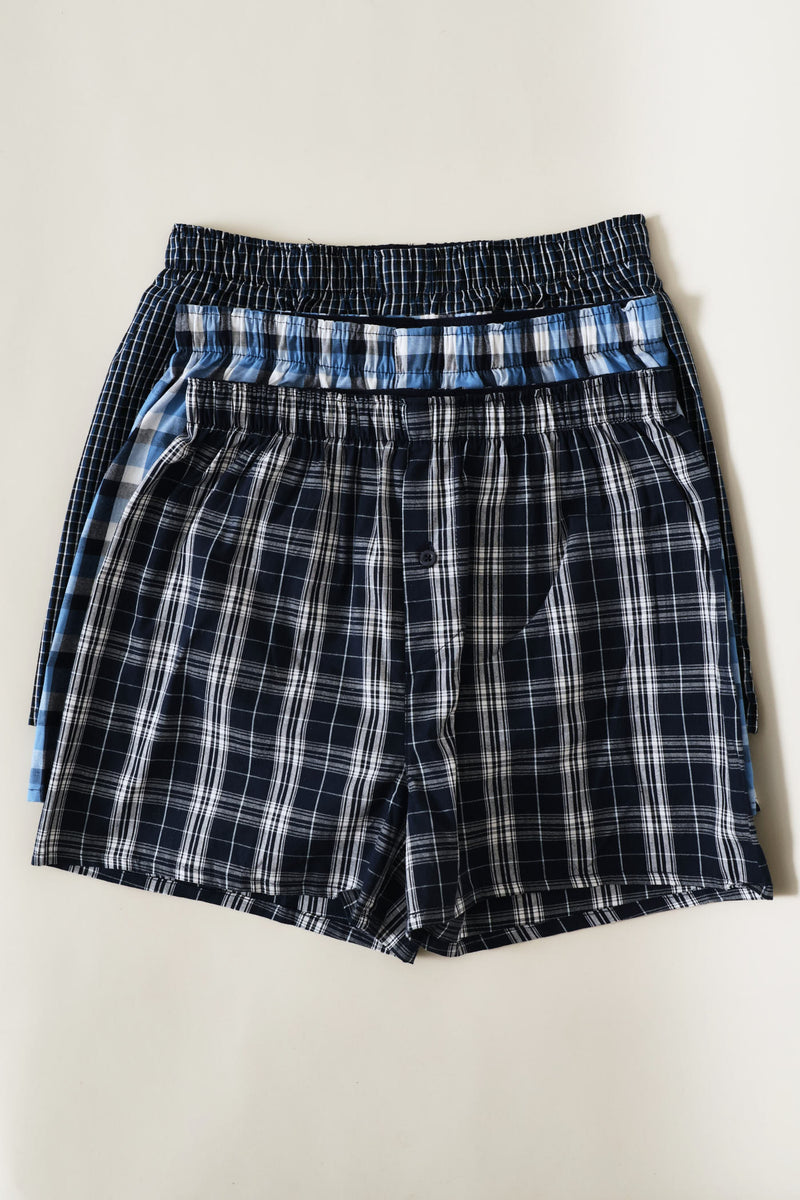 3 Pack Boxers - Blue