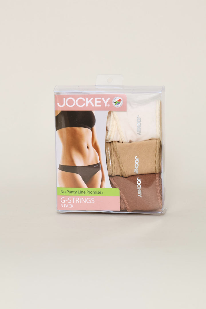 3 Pack Thong Panties - Natural