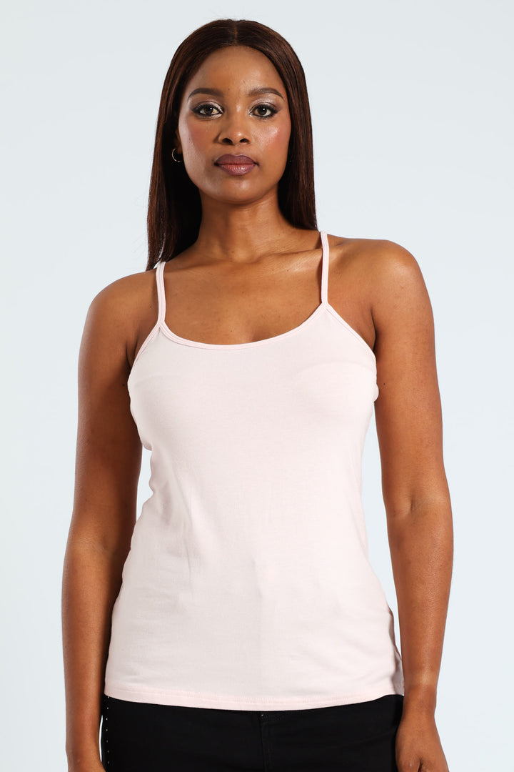 Cotton Lycra Cami Top - Blush