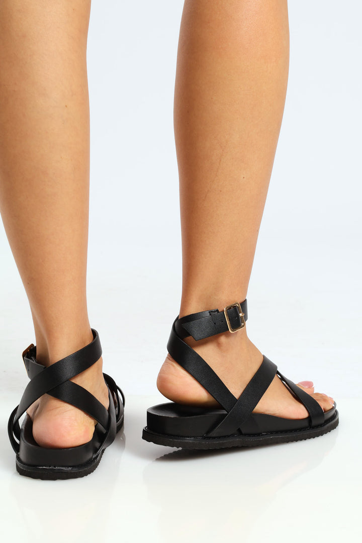 Multi Strap Slide - Black