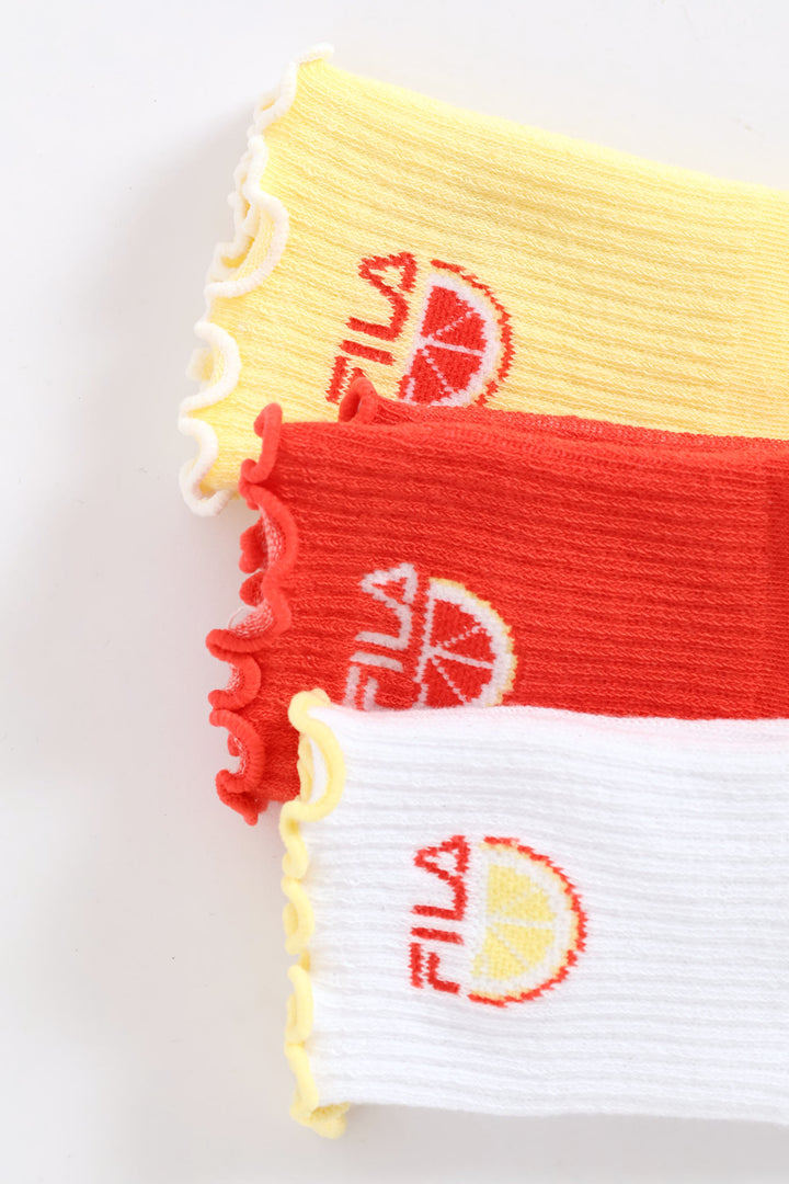 Girls Lettuce Edge Tube Sock - Multi