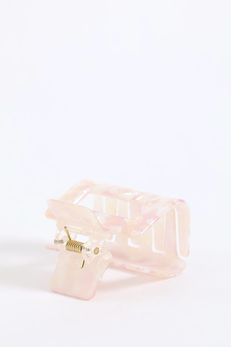 3 Pack Square Hair Grip - Light Pink