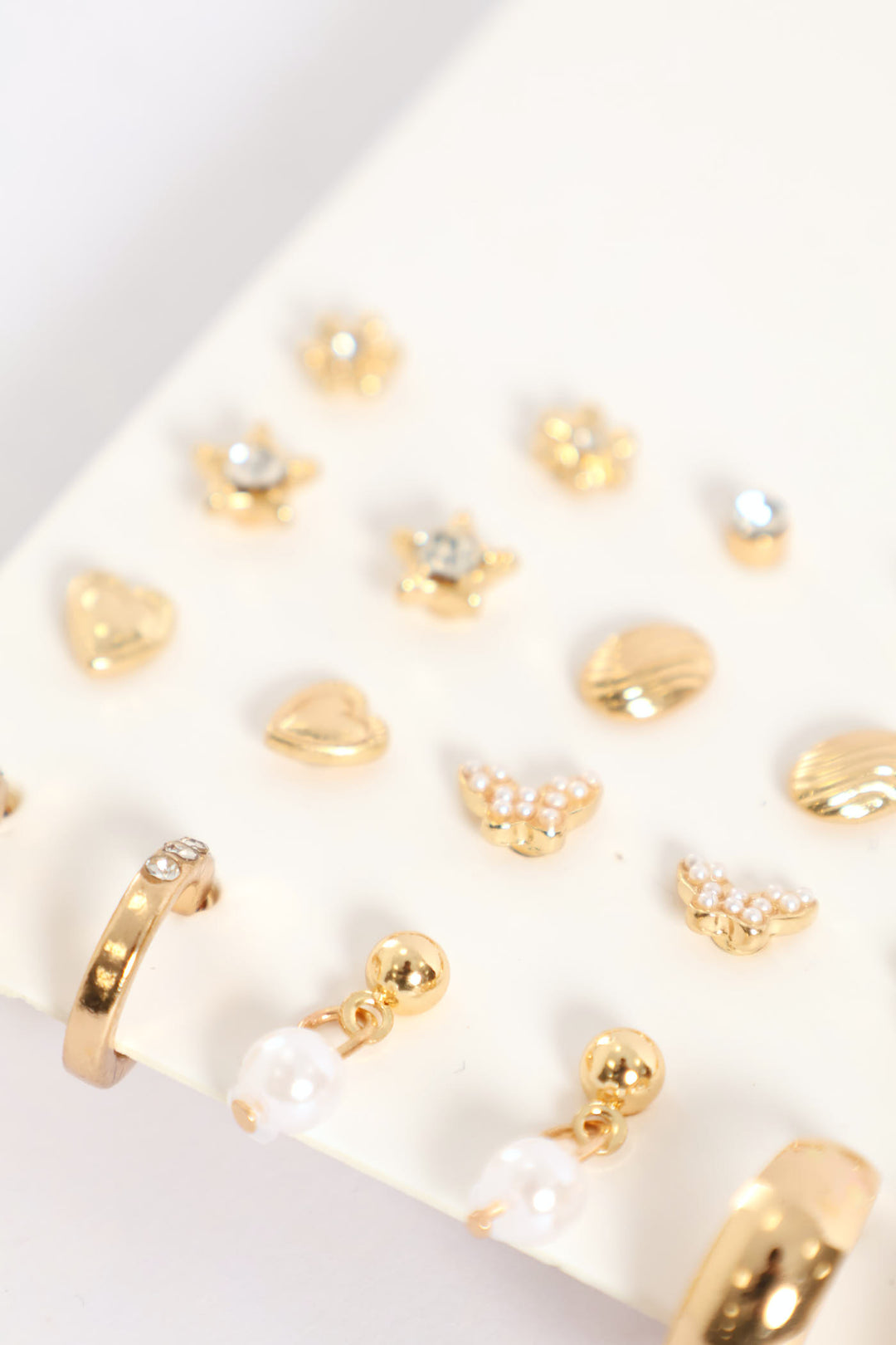 20 Pack Butterfly Hoops - Gold