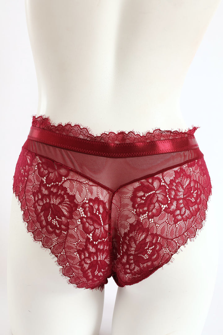 2 Pack Eyelash Lace Midi Panties - Multi