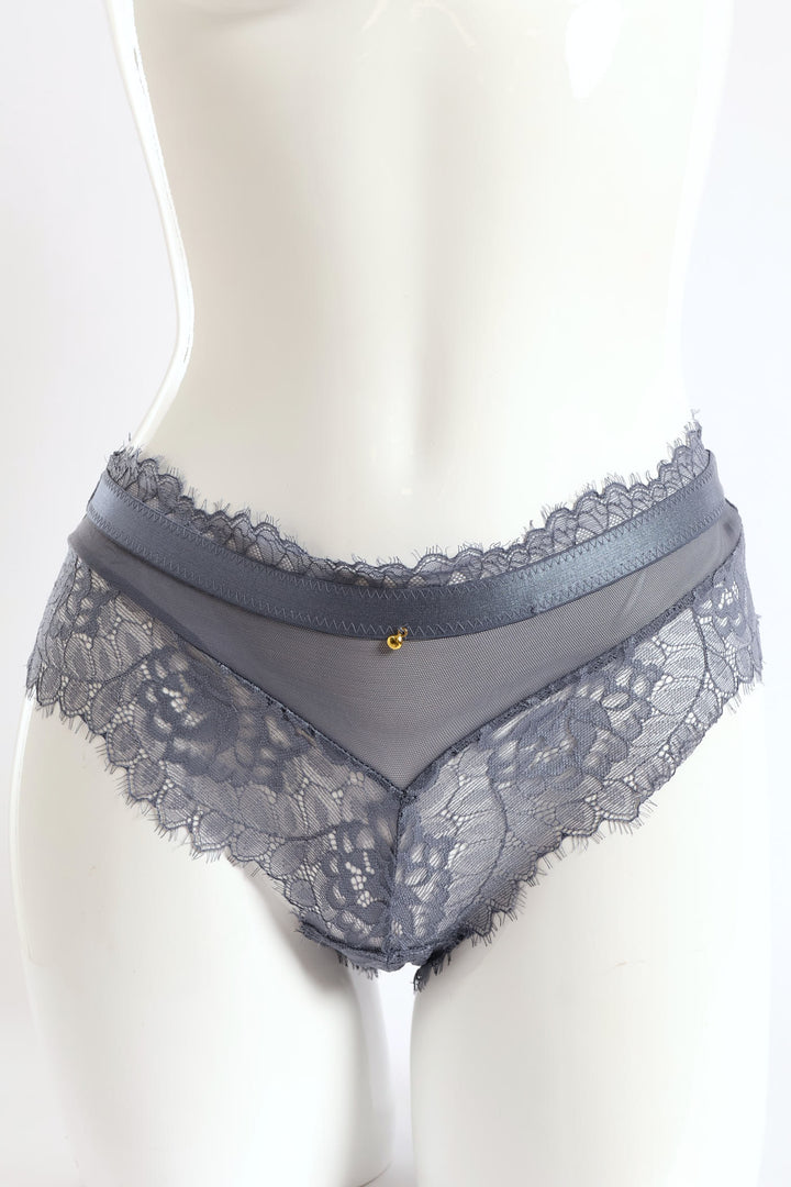 2 Pack Eyelash Lace Midi Panties - Multi