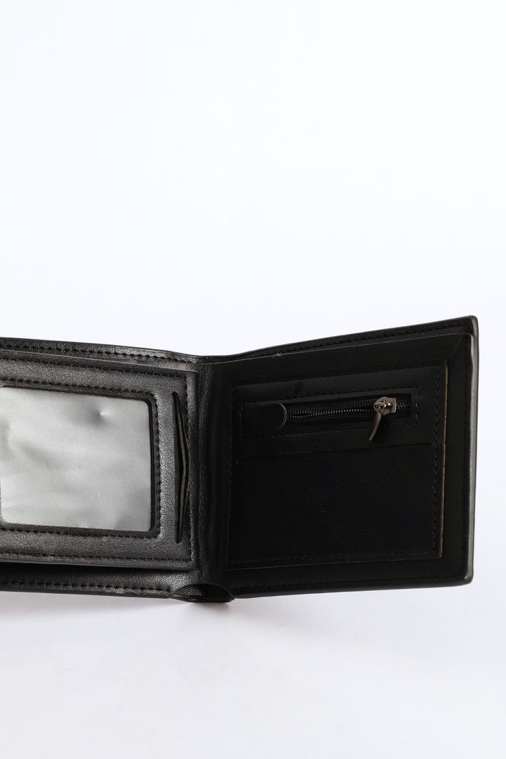 Wallet With Metal Trim - Black