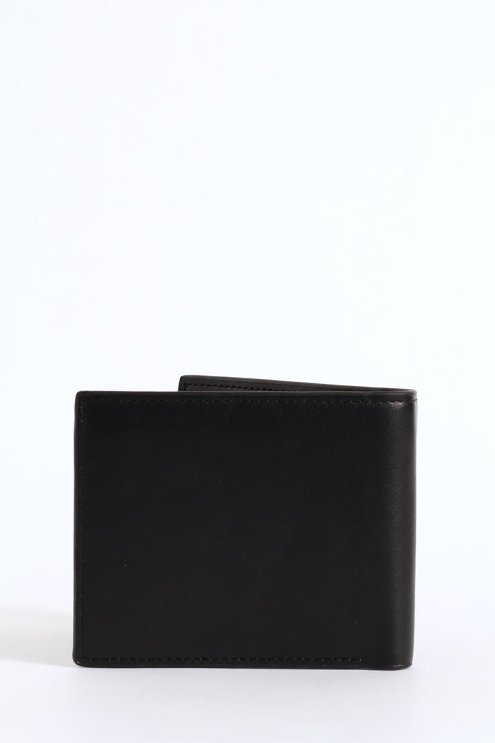 Wallet With Metal Trim - Black