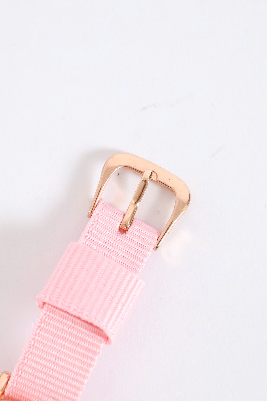 Girls Woven Strap Star Charm Watch - Pink