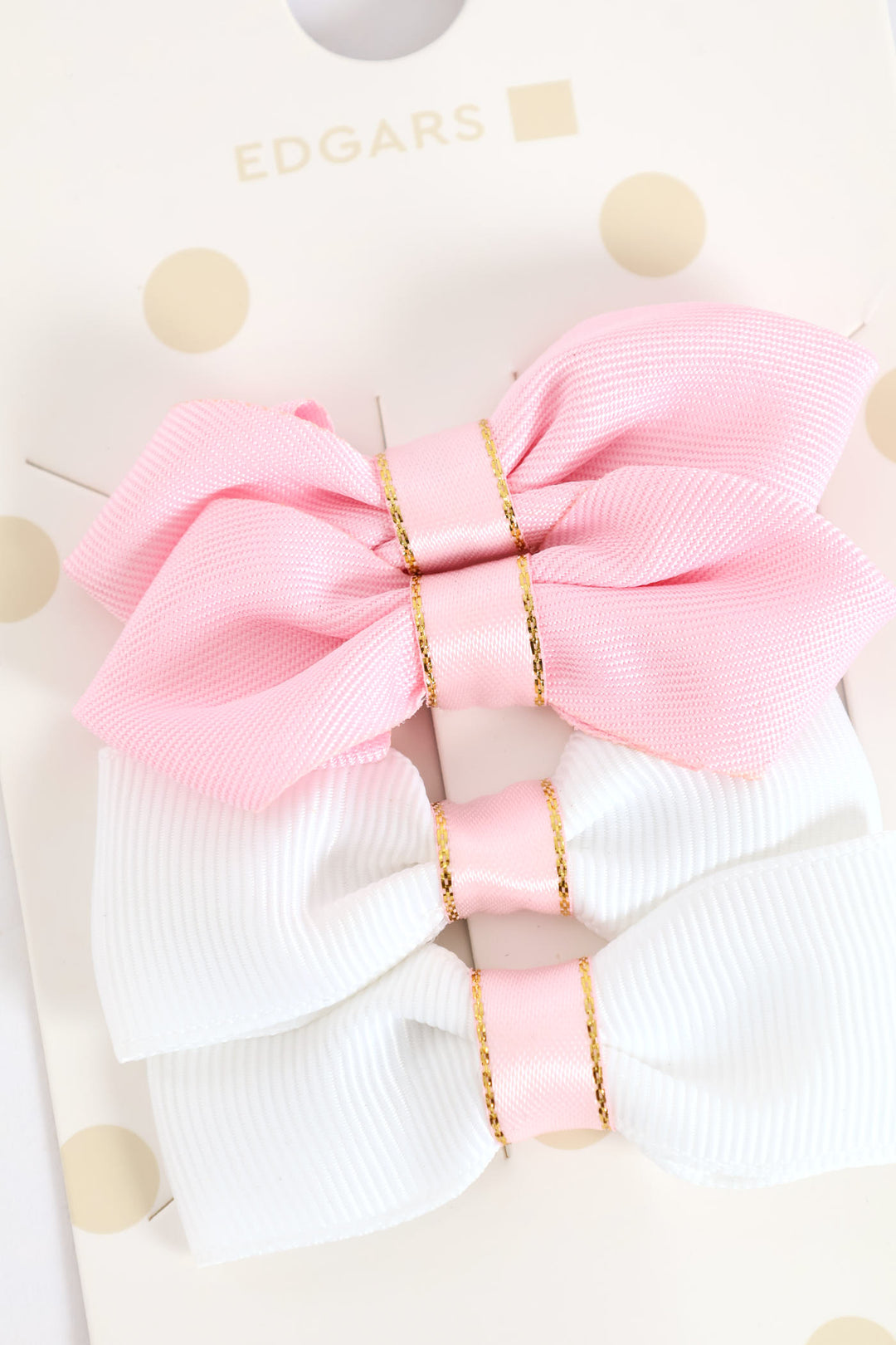 Girls Bow Small Clips - Pink