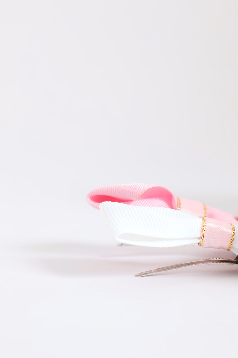Girls Bow Small Clips - Pink