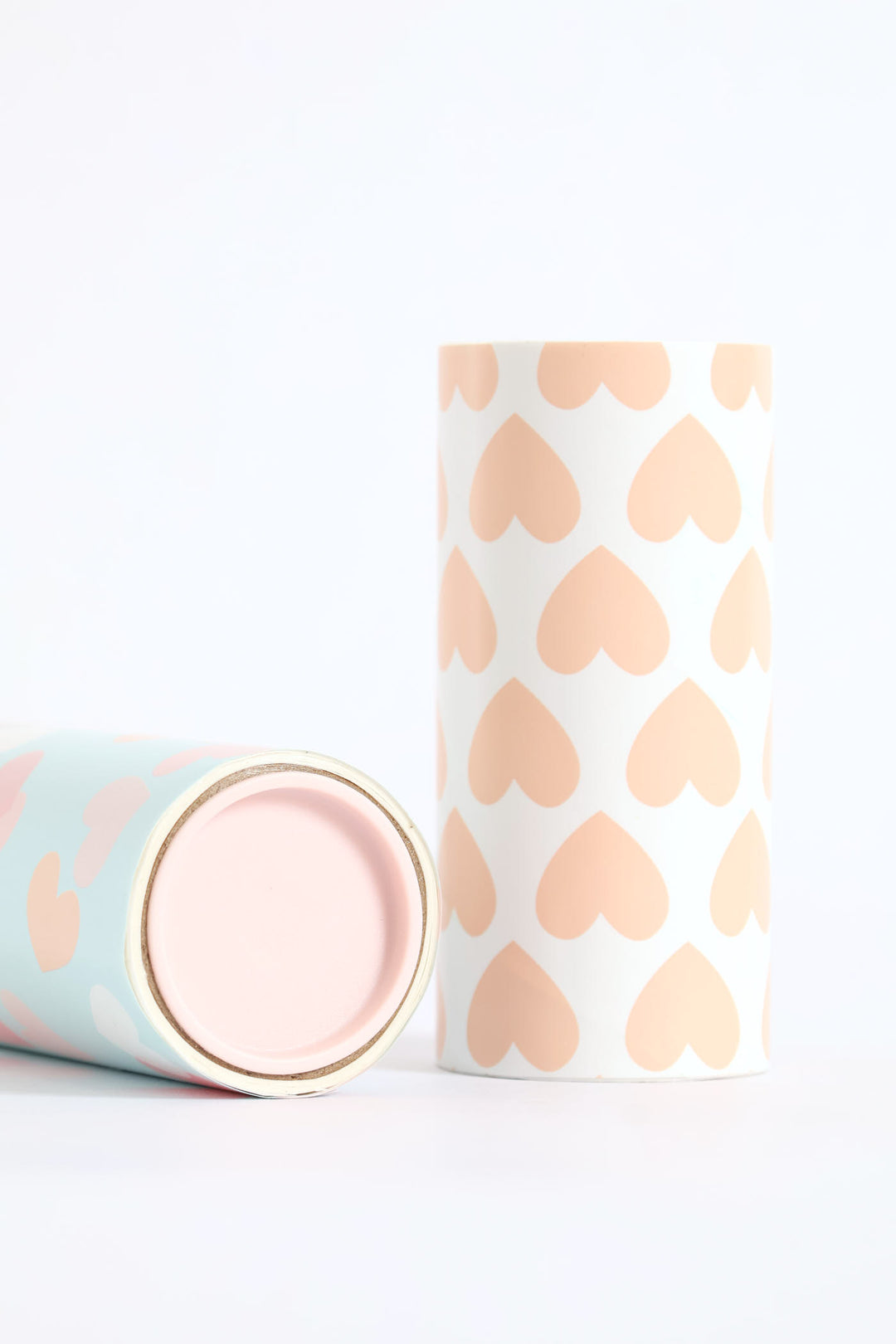 Heart Print Lint Roller With Refill - Light Pink