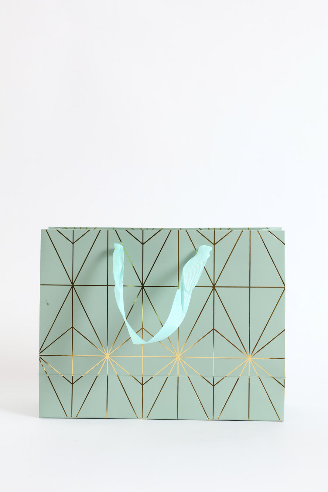 Diamond Foil Print Gift Bag - Sage