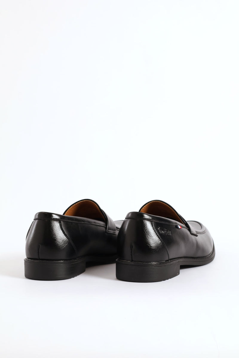 Penny Moccasin Formal Slip On - Black