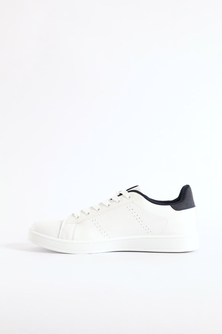 Basic Lace Up Court Sneaker - White