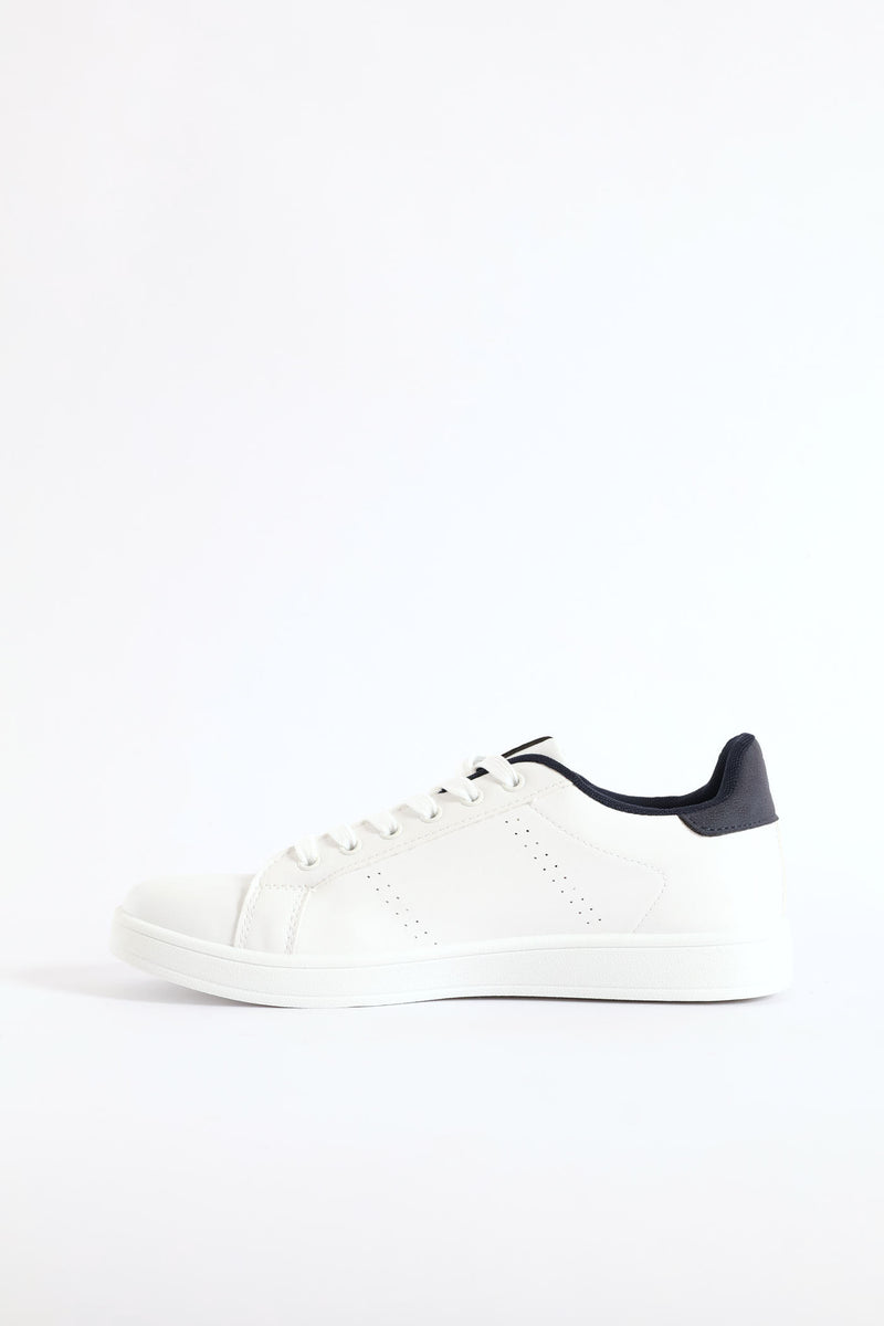 Basic Lace Up Court Sneaker - White