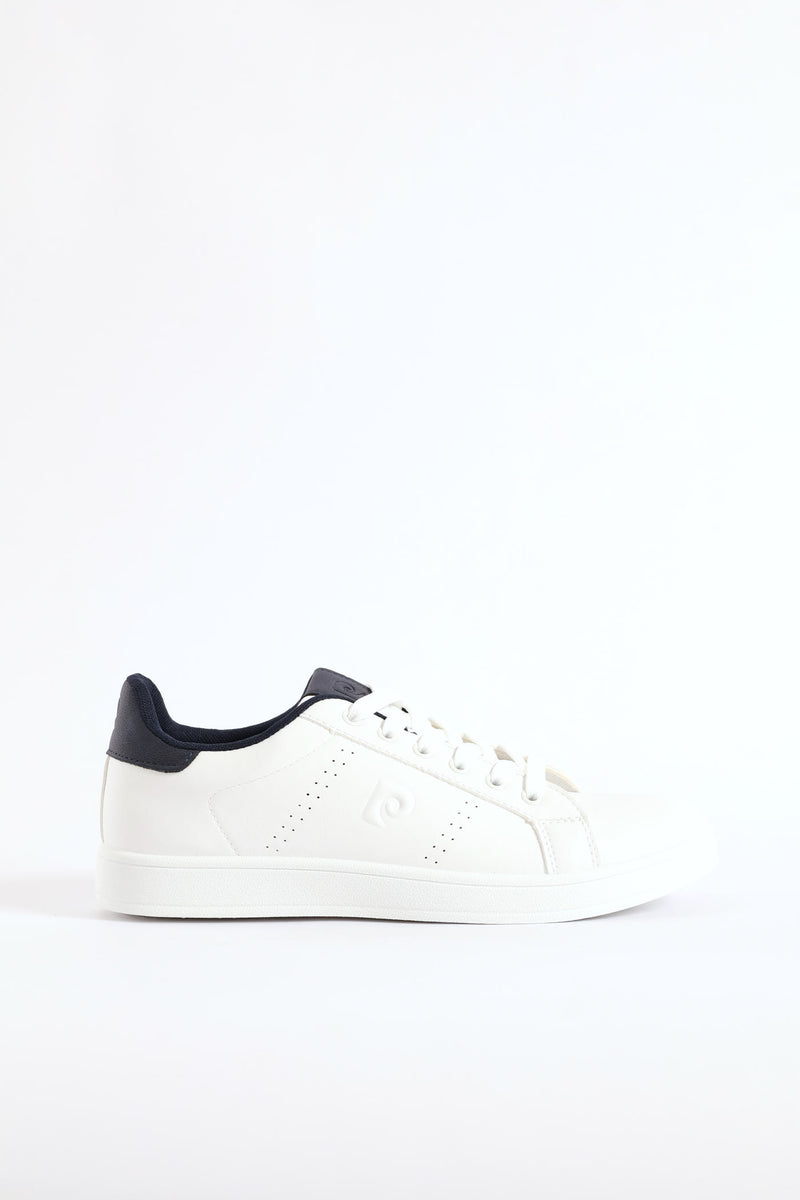 Basic Lace Up Court Sneaker - White