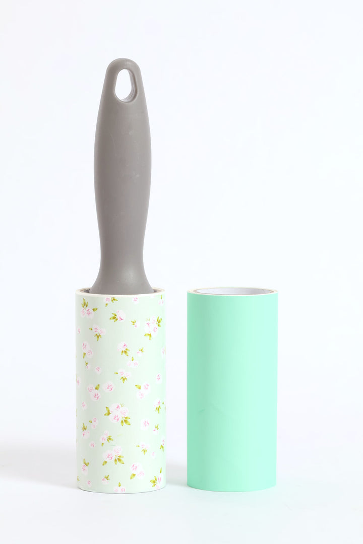 Heart Print Lint Roller With Refill - Mint