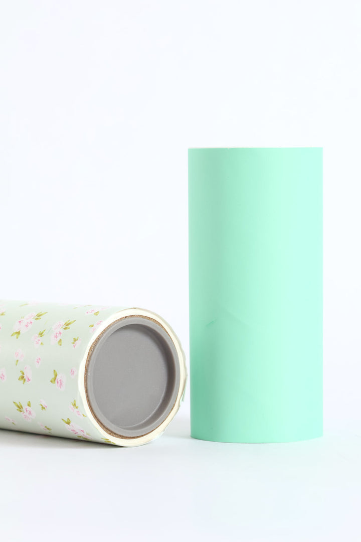 Heart Print Lint Roller With Refill - Mint