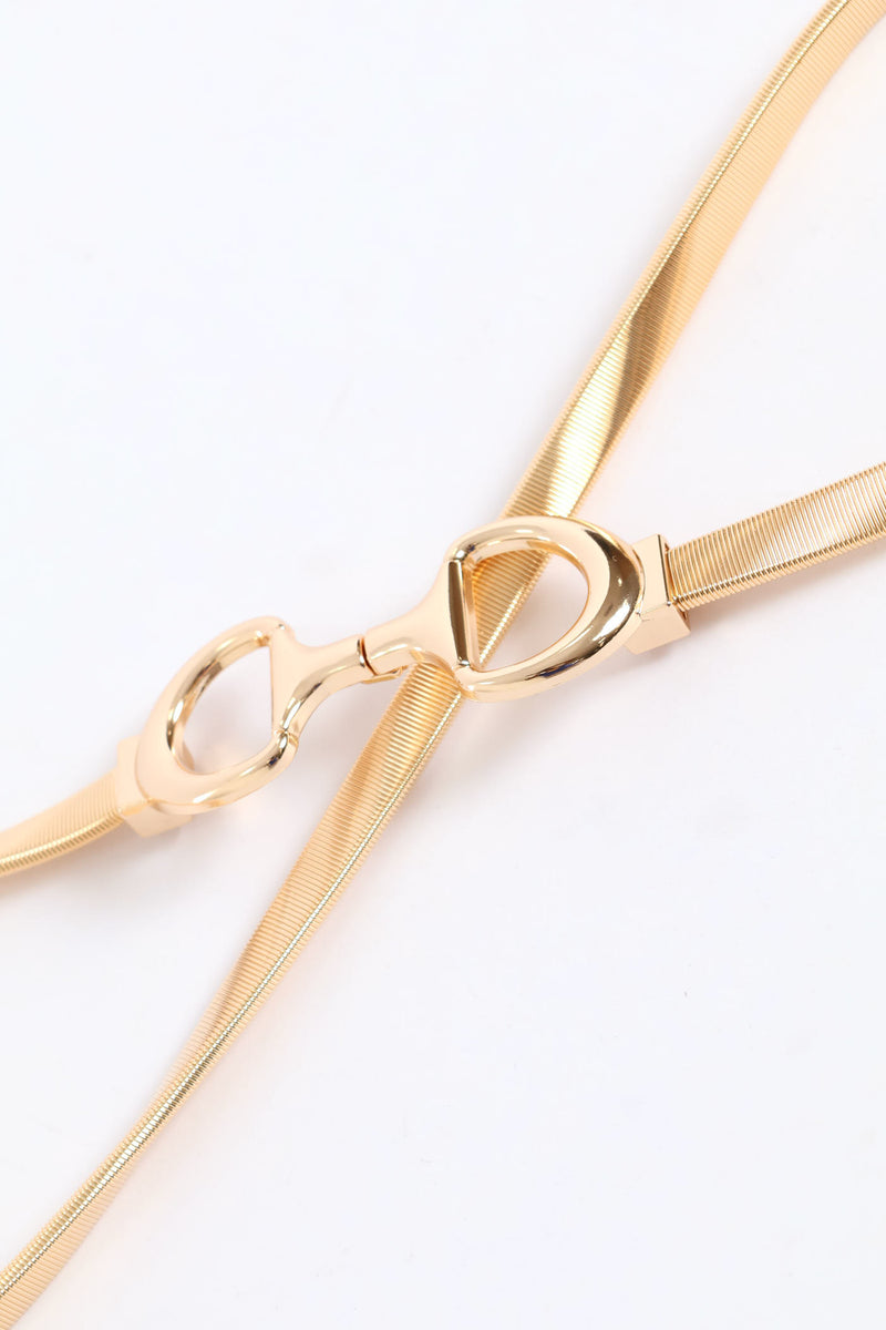 Snaffle Stretch Belt - Gold