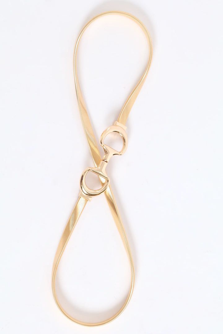 Snaffle Stretch Belt - Gold