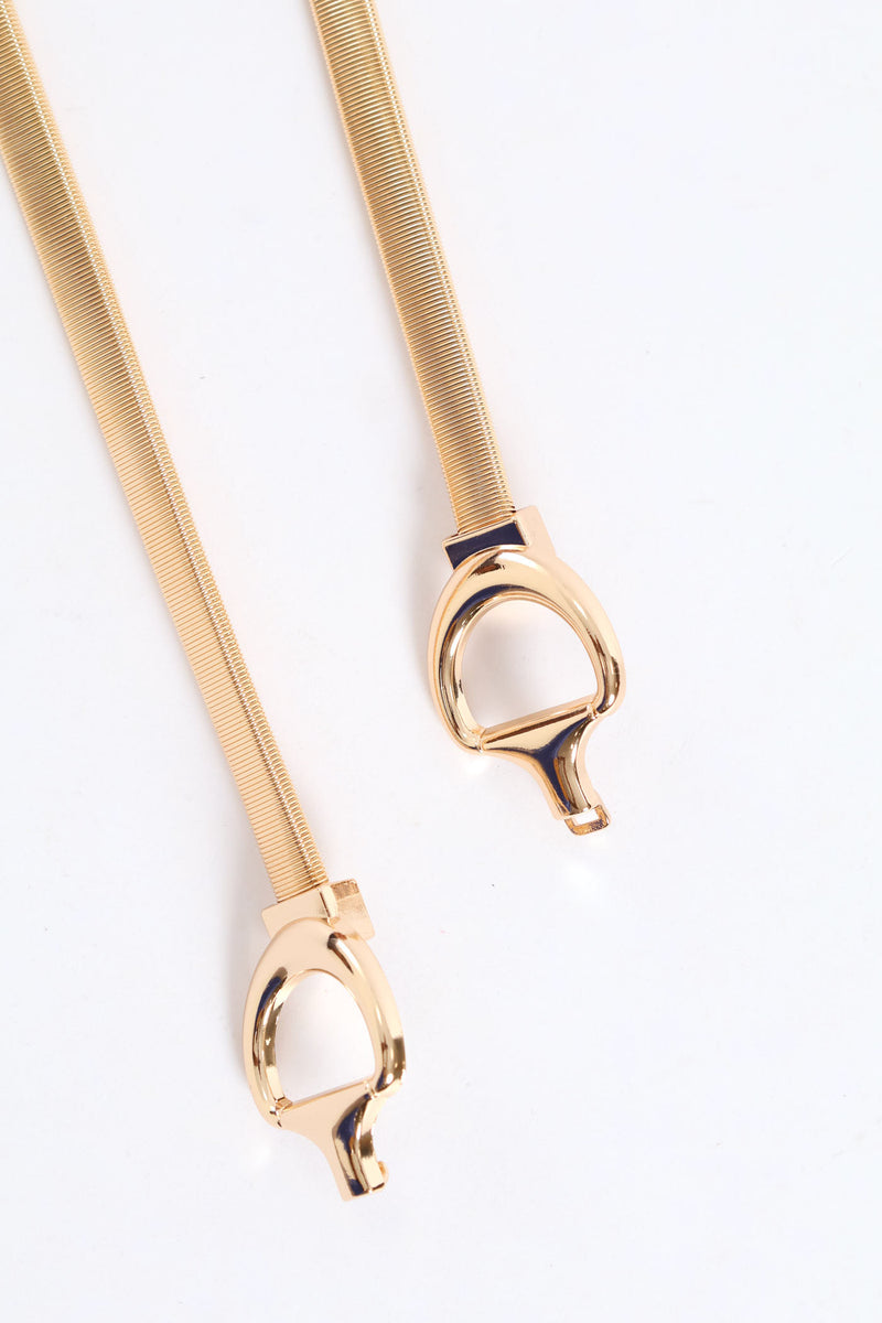 Snaffle Stretch Belt - Gold