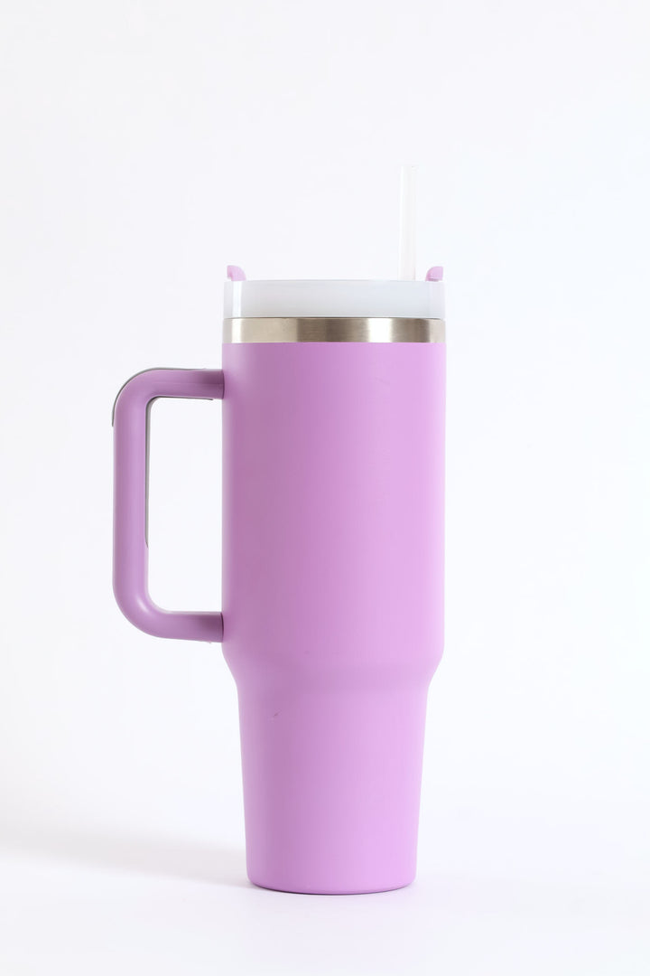 Plain Large Metal 1200ml Travel Flask - Purple