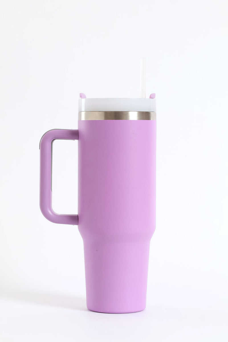 Plain Large Metal 1200ml Travel Flask - Purple