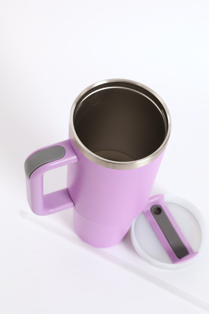 Plain Large Metal 1200ml Travel Flask - Purple