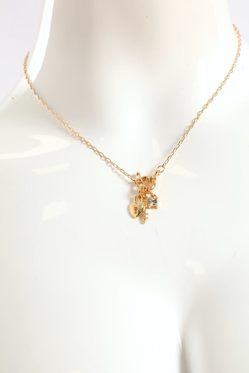 Charm Pendant Necklace - Gold