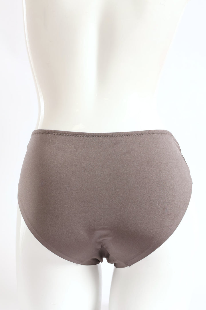 Bonded Microfibre & Lace Boyleg Panty - Grey