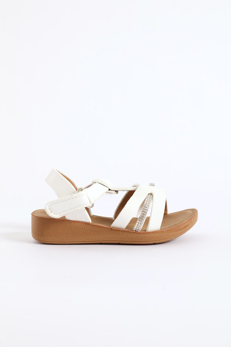Pre-Girls Comfort Sandal - White