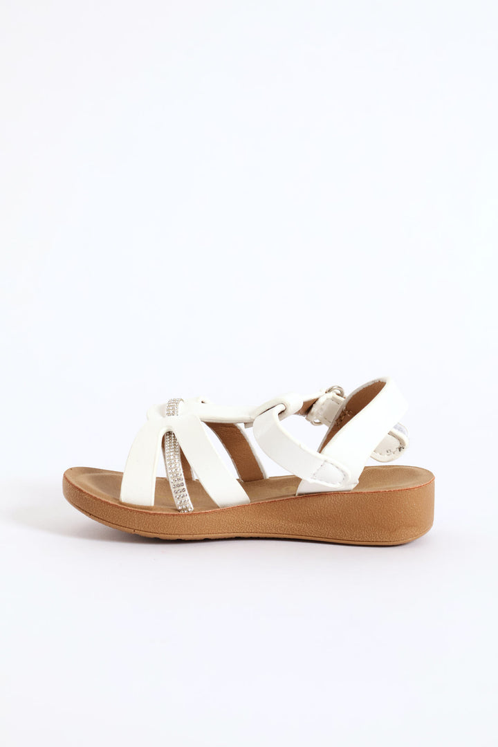 Pre-Girls Comfort Sandal - White